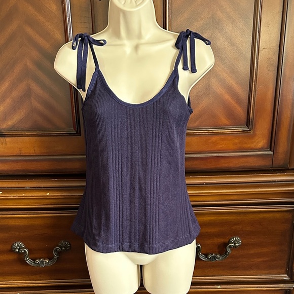 Ming Tops - Stylish Navy Camisole with Tie Straps